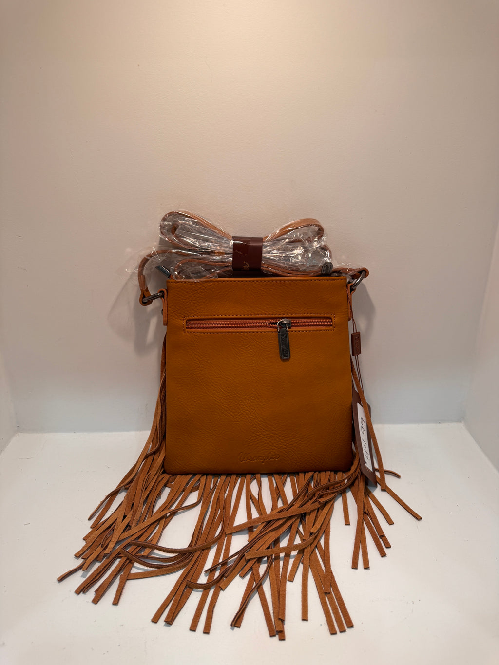 Women's Leather Fringe Jean Denim Pocket Crossbody