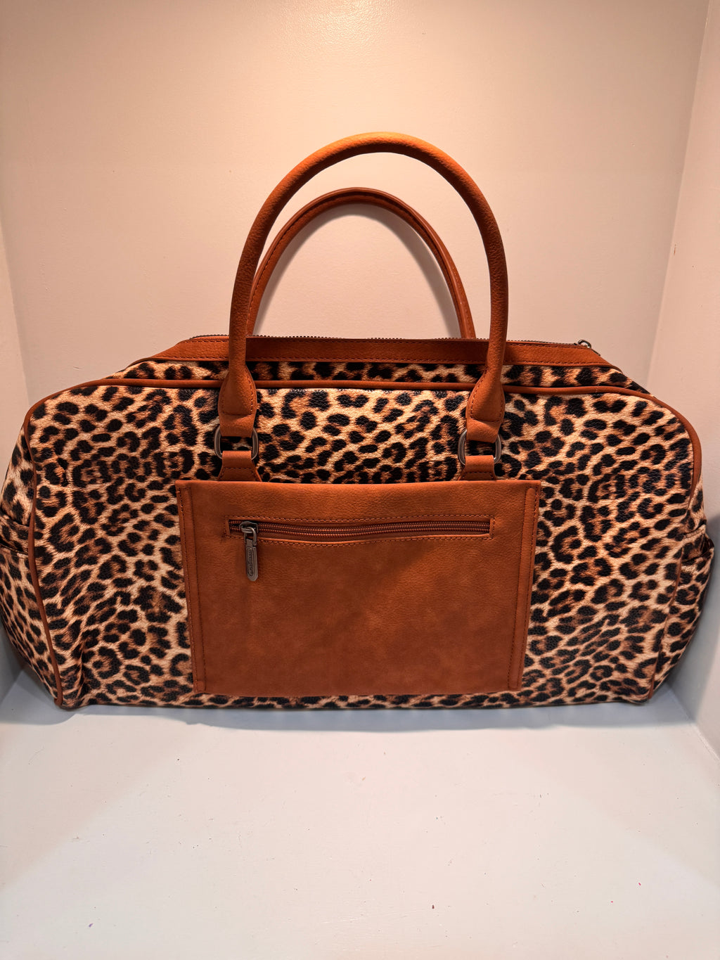 Wrangler Whipstitch Leopard Duffle